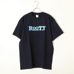 ROOTY　オリジナルTシャツ　角文字　ネイビー×サックス